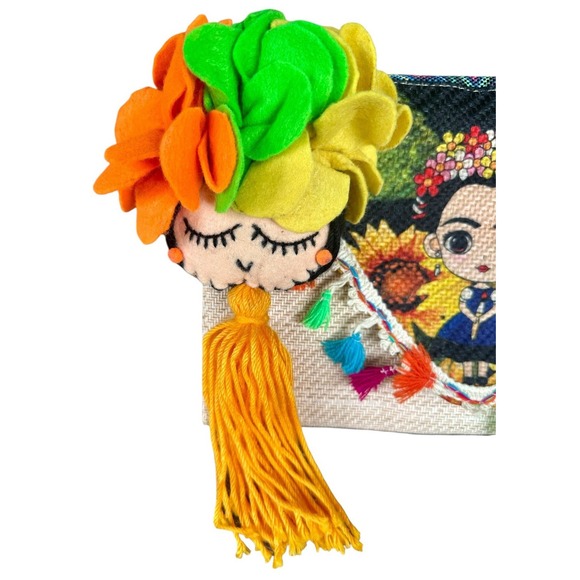 Frida Kahlo Boho Clutch Envelope Purse - Picture 4 of 15
